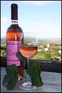 Hungarian Pinot-Noir Rosé rosé wine from Balaton Hungary